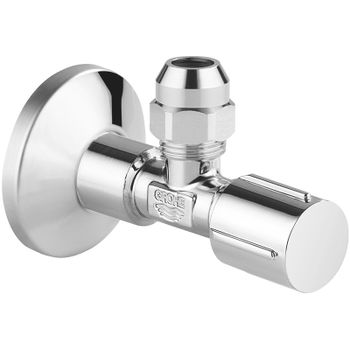 Вентиль запорный Grohe 22037000 угловой Хром — фото 1, Комплектующие для душевого оборудования