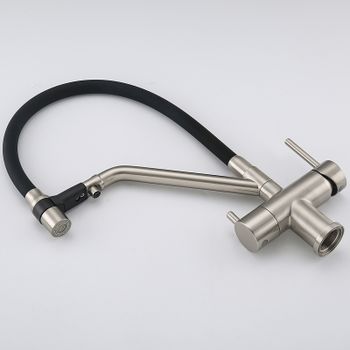 Смеситель для кухни Gappo G4398-85 Сатин Черный — фото 17, Смесители для кухни