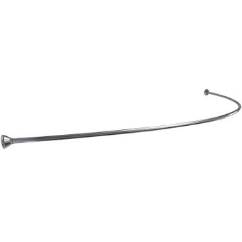 Карниз для ванны Bas Лагуна 170x110 КЗ00007 Хром — фото 1, Карнизы для ванной