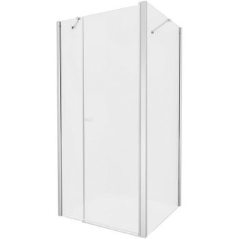 Душевой уголок New Trendy New Soleo Chrome 90x90 K-0693 профиль Хром стекло прозрачное — фото 1, Квадратные душевые уголки