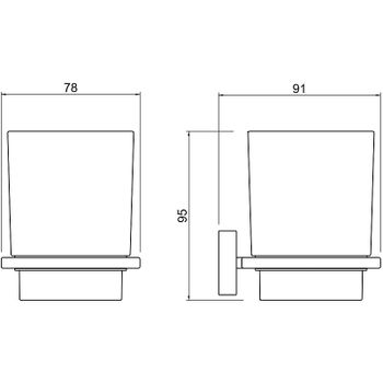 Стакан для зубных щеток Aquatek Либра AQ4304CR Хром — фото 2, Стаканы для зубных щеток