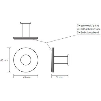 Крючок Bemeta Easy 163106365 Нержавеющая сталь матовая — фото 2, Крючки для полотенец