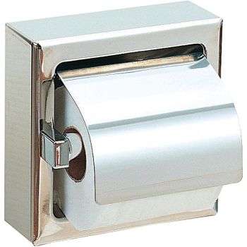 Держатель туалетной бумаги Nofer 05007.S с крышкой Сатин — фото 1, Держатели туалетной бумаги