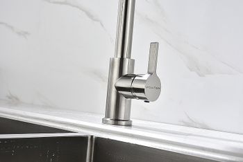 Товар: Смеситель для кухни Paulmark Halt Ha214021-Ni Никель - фото 4 Смеситель для кухни Paulmark Halt Ha214021-Ni Никель — фото 4, Смесители для кухни