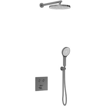 Душевая система Vincea VSFW-4212GM Вороненая сталь — фото 1, Встраиваемые душевые комплекты