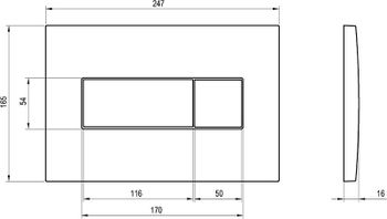 Клавиша смыва Ravak Uni X01456 Сатин — фото 3, Кнопки смыва