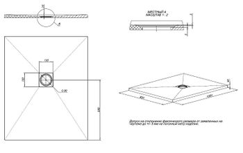 Душевой поддон из искусственного камня Allen Brau Priority 100x80 8.31003-21 Белый камень — фото 11, Душевые поддоны из искусственного камня