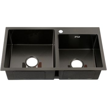 Кухонная мойка Fabia 78х43 78433G Графит — фото 2, Кухонные мойки