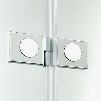 Душевая дверь New Trendy New Soleo Chrome 100 R D-0136A профиль Хром стекло прозрачное — фото 6, Складные душевые двери