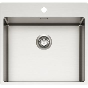 Кухонная мойка Alveus Nox 120 BRS 540x515x200 1149937 Брашированная сталь — фото 1, Кухонные мойки
