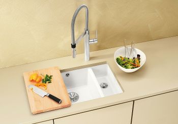 Кухонная мойка Blanco Subline 350/150-U 523741 Белая глянцевая — фото 4, Кухонные мойки