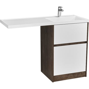 Тумба под раковину Aquaton Лондри 120 1A266901LHDY0 Дуб Кантри без фасада — фото 1, Тумбы под раковину