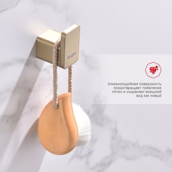 Крючок Raglo R301.05.03 Золото матовое — фото 3, Крючки для полотенец