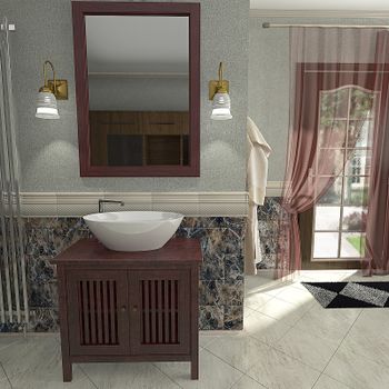 Зеркало Orange Capri 75 OCN-75ZS Орех — фото 2, Зеркала в ванную комнату