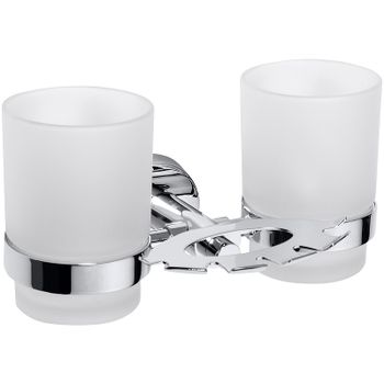Стакан для зубных щеток Bemeta Omega 104110042 двойной Хром — фото 1, Стаканы для зубных щеток