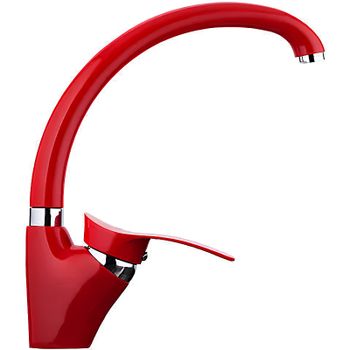 Смеситель для кухни Frap F4101-13 Красный — фото 1, Смесители для кухни