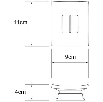 Мыльница WasserKRAFT Exter K-5529 Светлая бронза — фото 3, Мыльницы