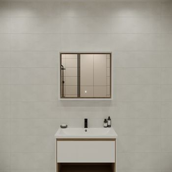 Зеркало Cersanit Louna 80 SP-LU-LOU80-Os с подсветкой Белое с сенсорным выключателем — фото 7, Зеркала в ванную комнату