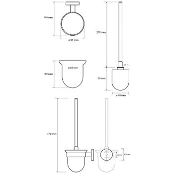 Ершик для унитаза Bemeta Dark 104113010 Черный — фото 4, Ершики для унитаза