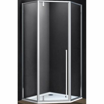 Душевой уголок Vincea Penta 100х100 VSP-3P100CL профиль Хром стекло прозрачное — фото 1, Душевые уголки трапеция