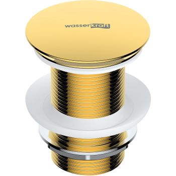 Донный клапан WasserKRAFT A248 Click-Clack Золото — фото 1, Донные клапаны