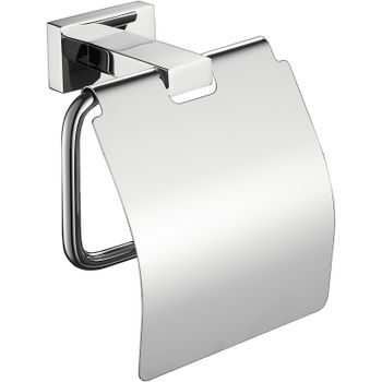 Держатель туалетной бумаги Belz B902 B90203 с крышкой Хром — фото 1, Держатели туалетной бумаги