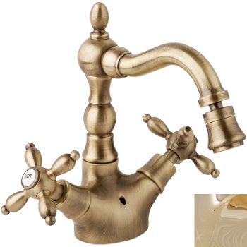 Смеситель для биде Cezares Atlantis Nostalgia ATLANTIS-NOSTALGIA-BS2-03/24 Золото 24 карата — фото 1, Смесители для биде