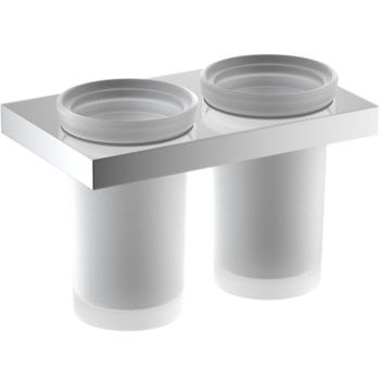 Стакан для зубных щеток Timo Petruma 15234/00 двойной Хром — фото 1, Стаканы для зубных щеток