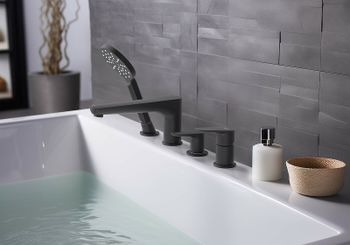 Смеситель на борт ванны Aquatek Бетта AQ1148MB Черный матовый — фото 3, Смесители на борт ванны