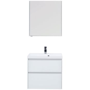 Комплект мебели для ванной Aquanet Гласс 70 240464 подвесной Белый — фото 1, Комплекты мебели для ванной