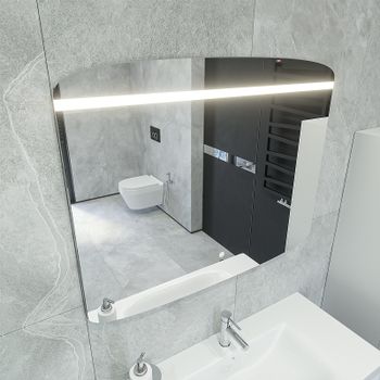 Зеркало Caprigo Софт 100 2062H с подсветкой с инфракрасным выключателем и подогревом — фото 1, Зеркала в ванную комнату