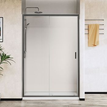 Душевая дверь Vincea City 120 VDS-5CT120CLGM профиль Вороненая сталь стекло прозрачное — фото 1, Раздвижные душевые двери