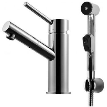 Смеситель для раковины Paffoni Birillo BI069CRD с гигиеническим душем Хром — фото 1, Смесители для раковины