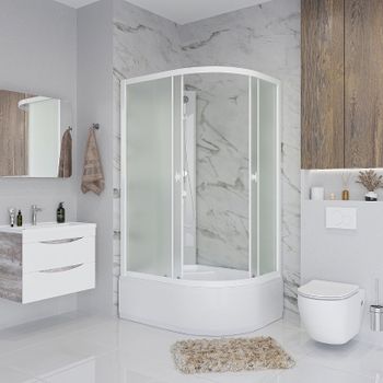 Душевая кабина Niagara Promo 110x80 L P110/80/40L/MT/BK без гидромассажа — фото 1, Душевые кабины