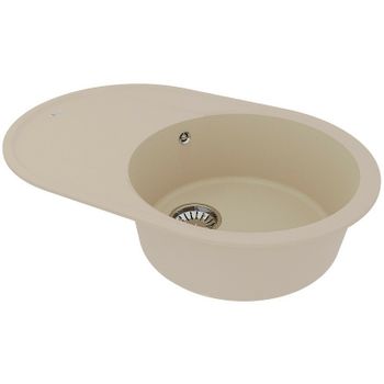 Кухонная мойка Lemark Lacha 720 9910056 Бежевая — фото 2, Кухонные мойки