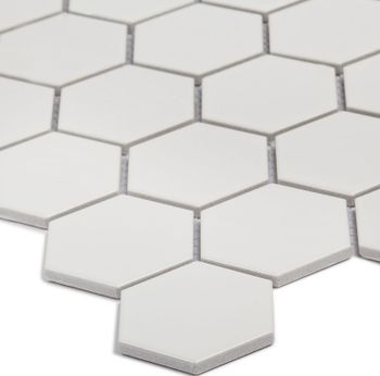 Керамическая мозаика StarMosaic Hexagon small White Matt MT31000/LJ5108/IDL1005 26,5x27,8 см — фото 7, Мозаика