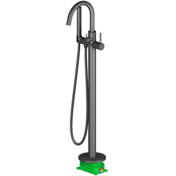 Смеситель для ванны Timo Saona 2310/03Y-CR Черный — фото 1, Смесители напольные