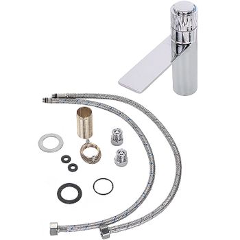 Смеситель для раковины Orange Push M01-021cr Хром — фото 4, Смесители для раковины