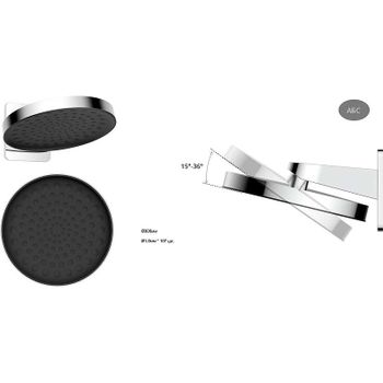 Душевая система Vincea Inspire VSFW-3I22MT2GM с термостатом Вороненая сталь — фото 13, Встраиваемые душевые комплекты