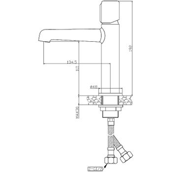 Смеситель для раковины Agger Slim A2202100 Хром — фото 3, Смесители для раковины