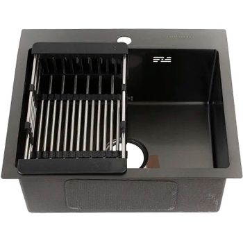 Кухонная мойка Fabia 50х45 50453G Графит — фото 1, Кухонные мойки