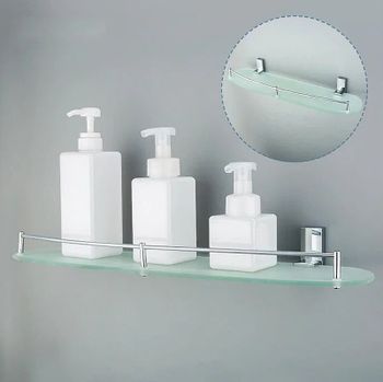 Стеклянная полка Frap F18 F1807 Хром — фото 2, Полки для ванной и душа