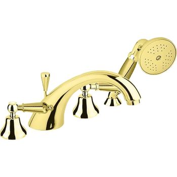 Смеситель на борт ванны Cezares First-BVD-03/24-M Золото 24 карат — фото 1, Смесители на борт ванны