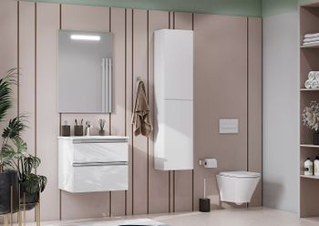 Тумба под раковину Roca The Gap 60 A857397806 подвесная Белый глянец — фото 12, Тумбы под раковину