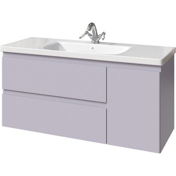 Тумба под раковину Caprigo Forte 120 36117R-SF028 подвесная Серая матовая — фото 1, Тумбы под раковину