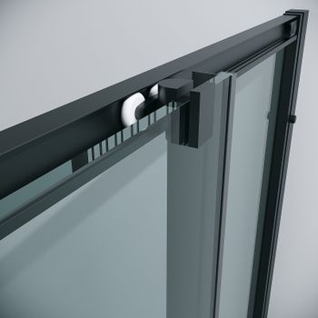 Душевой уголок Grossman Cosmo 80х80 300.K33.02.8080.21.00 профиль Черный матовый стекло прозрачное — фото 7, Квадратные душевые уголки