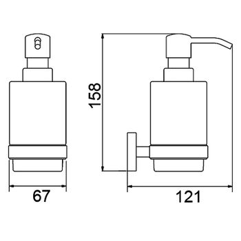 Дозатор для жидкого мыла Timo Saona 13039/00 Хром — фото 2, Дозаторы