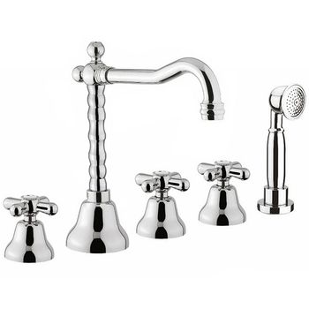 Смеситель на борт ванны Webert Armony AM730402015 Хром — фото 1, Смесители на борт ванны