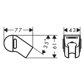 Держатель ручного душа Hansgrohe WallStoris 27917670 Черный матовый — фото 2, Держатели для душа