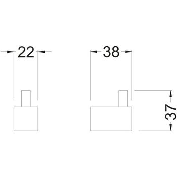 Крючок Schein Rembrandt 061-1CH Хром — фото 2, Крючки для полотенец